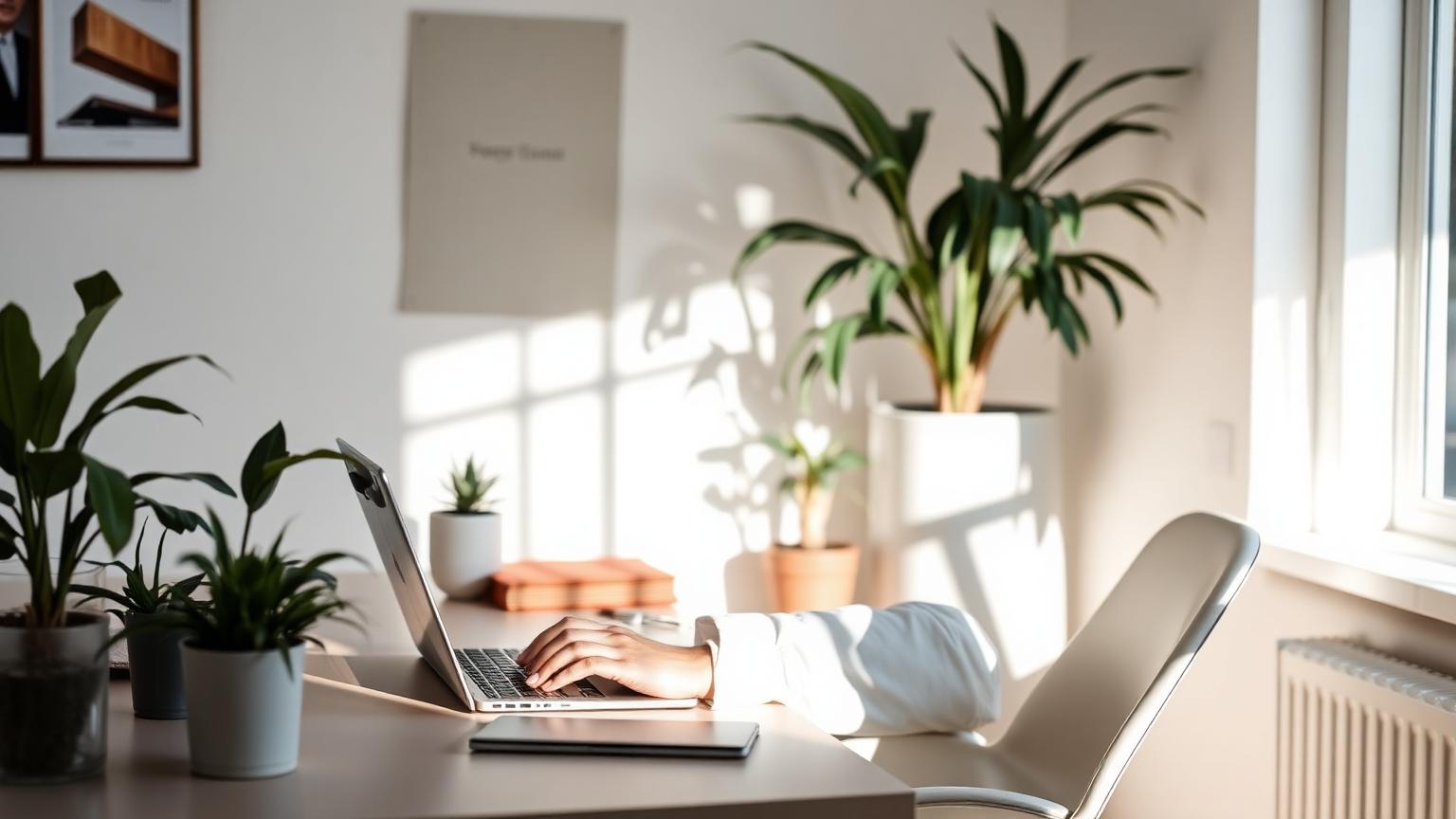 Freelance designer working from a modern home office